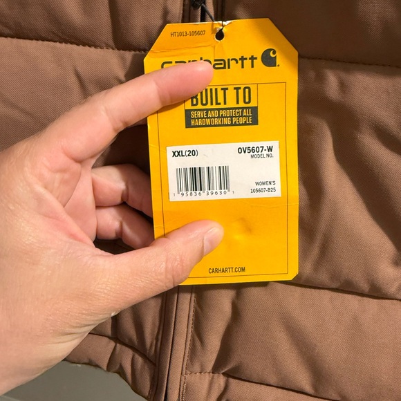 Carhartt Brown Puffer reversible Vest - Picture 4 of 7